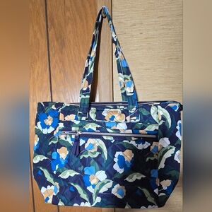 NWT VERA BRADLEY PERFORMANCE TWILL-WORK TOTE in IMMERSED BLOOMS Pattern